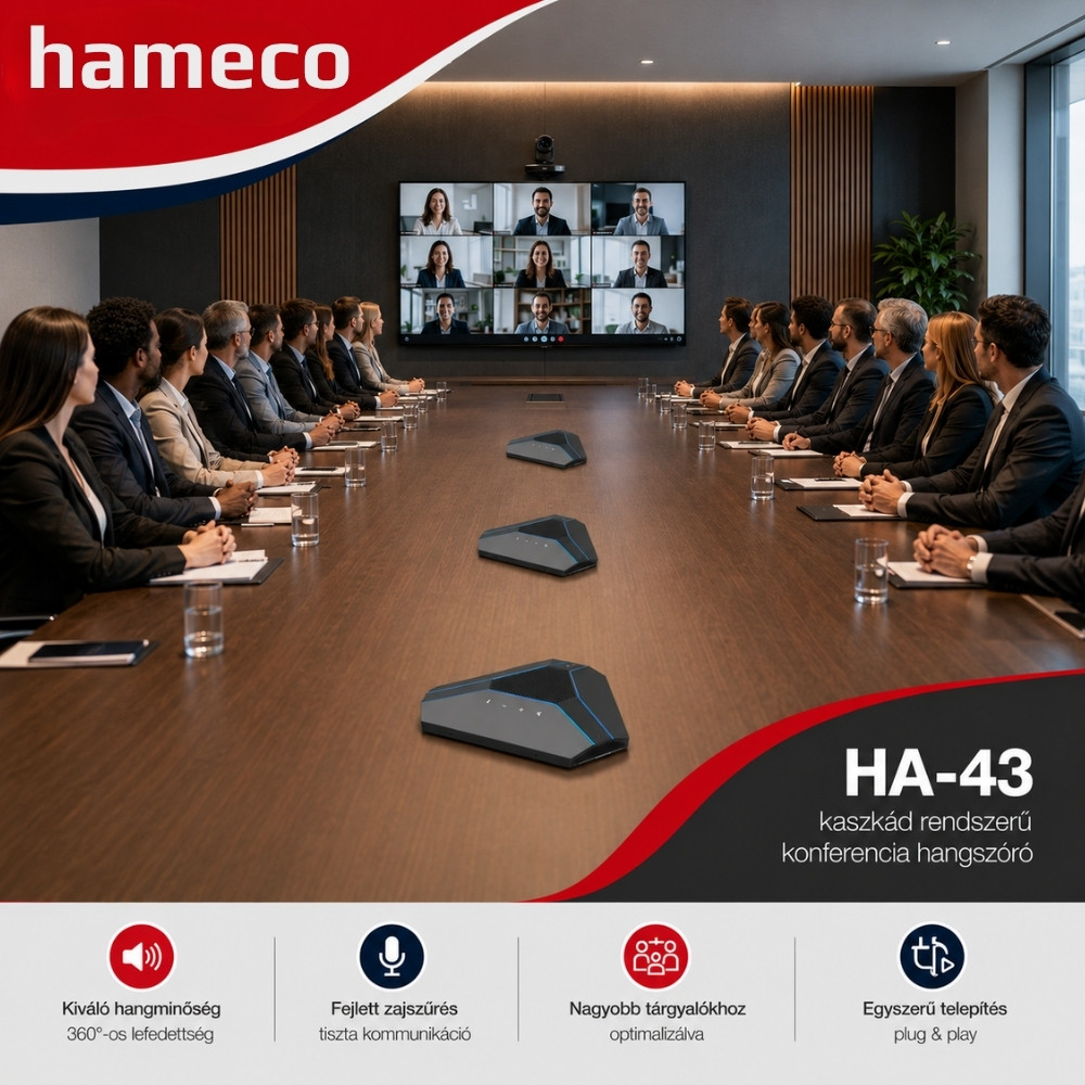 hameco HA-43 kaszkád rendszerű konferencia hangszóró